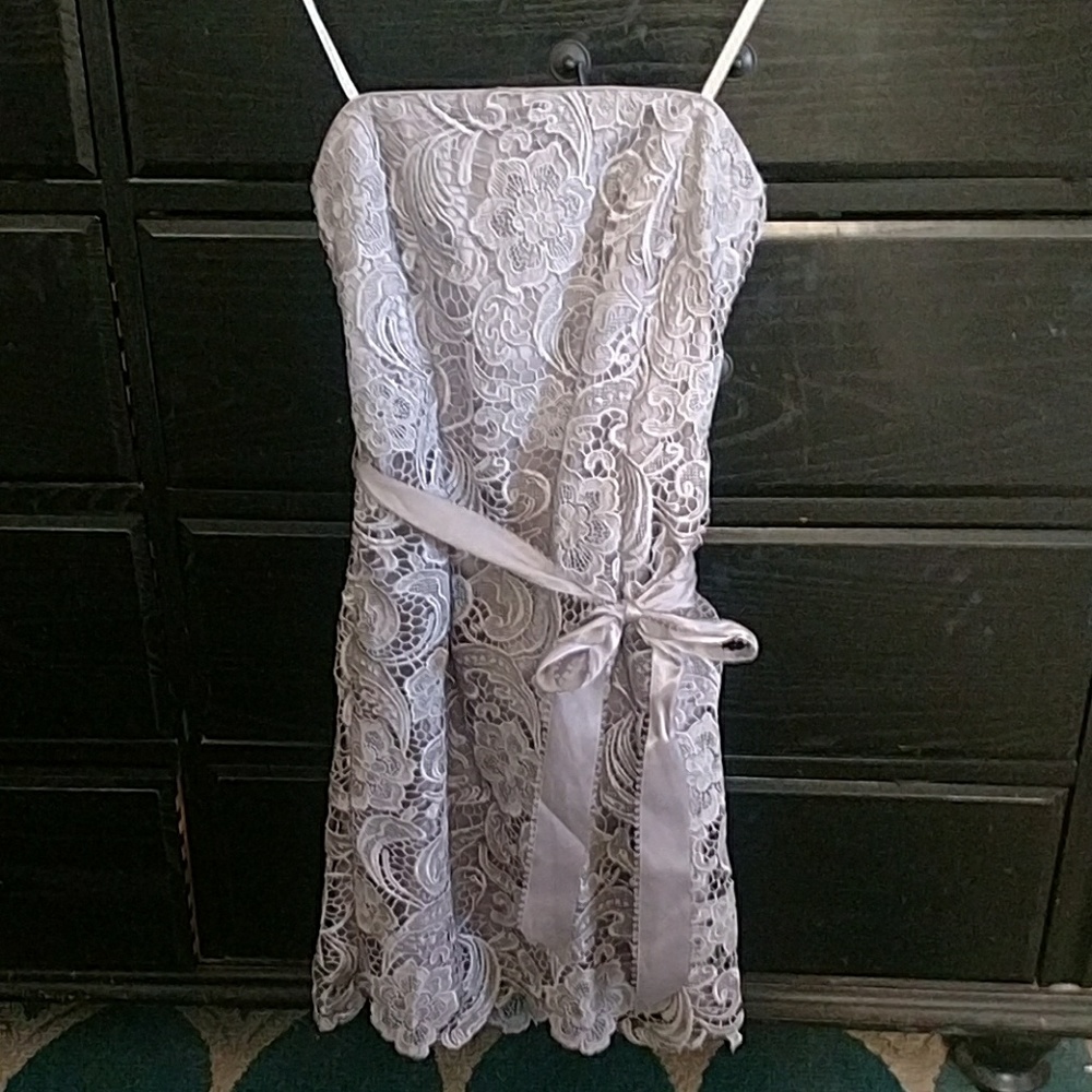 Gray Lace Cocktail dress